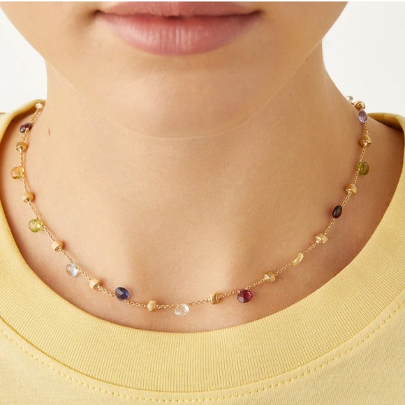 Marco Bicego 18K Yellow Gold Single-Strand Gemstone Necklace - Picture 2 of 7